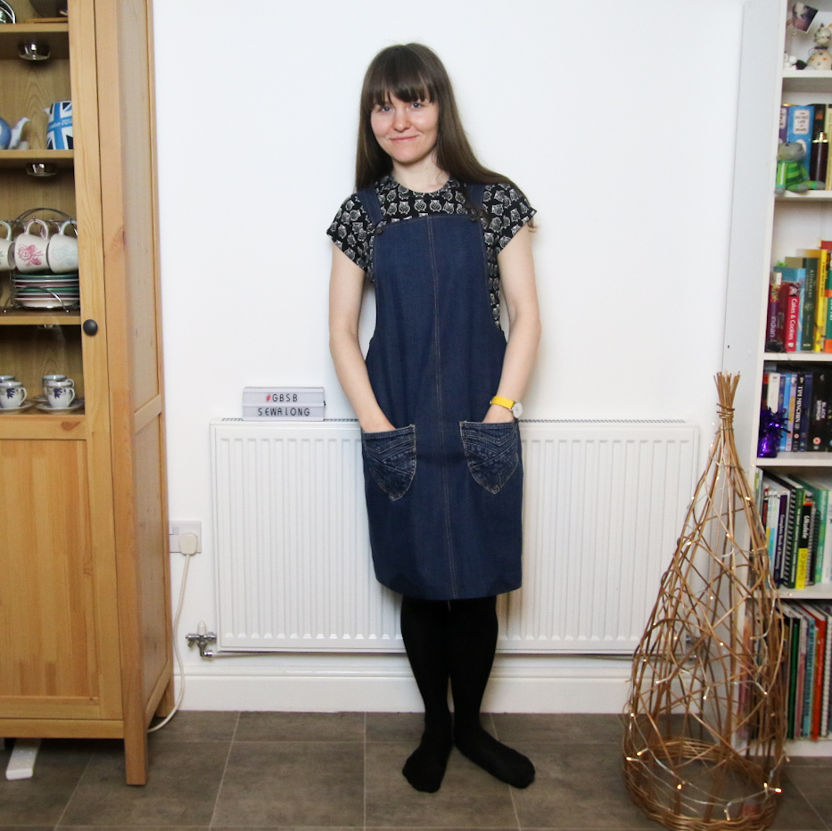 Pattern Review and Upcycle: Cleo Pinafore - Clobber Creations